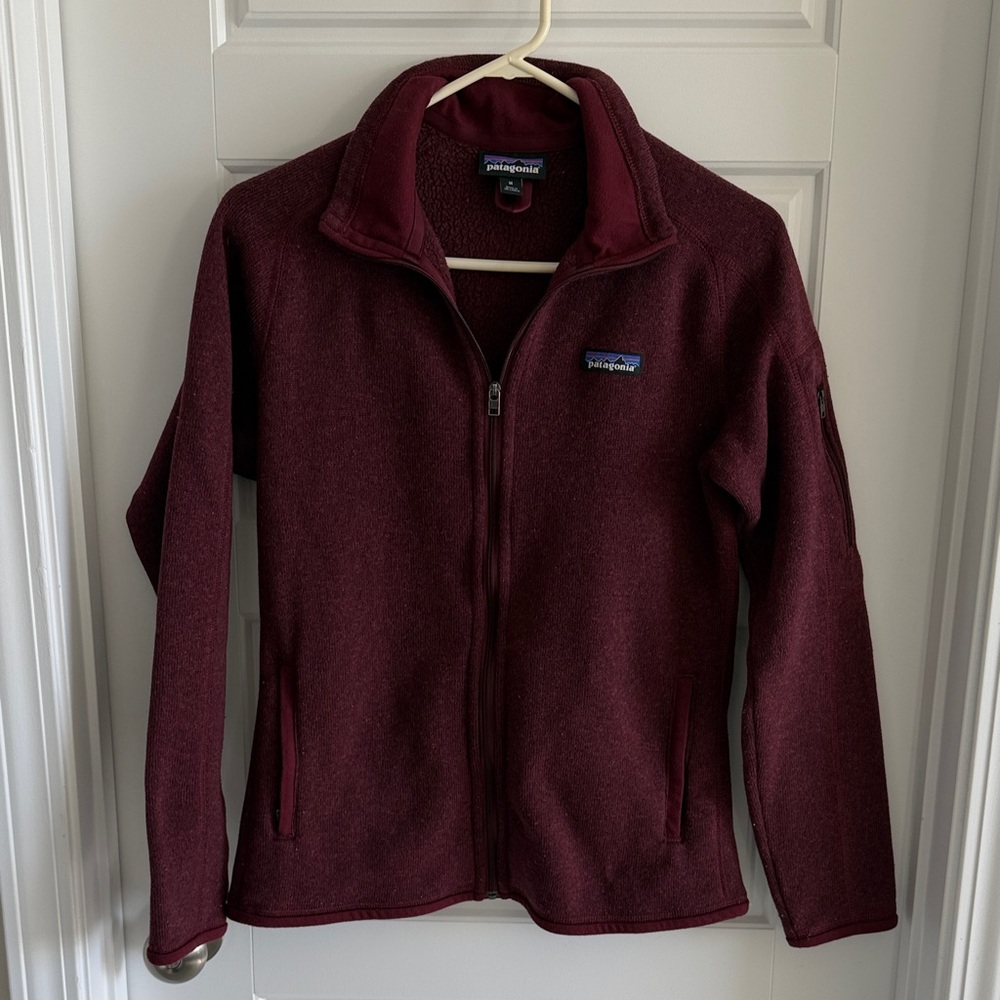 Patagonia Maroon Full-Zip Fleece Jacket